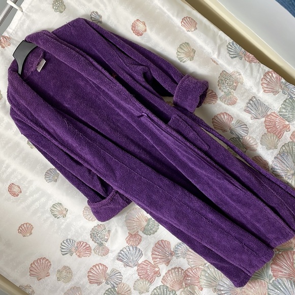 Bath Robe Purple Turkish Cotton - Picture 7 of 10